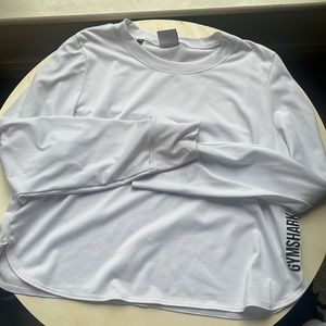 Gymshark Longsleve Tee - white - Size L